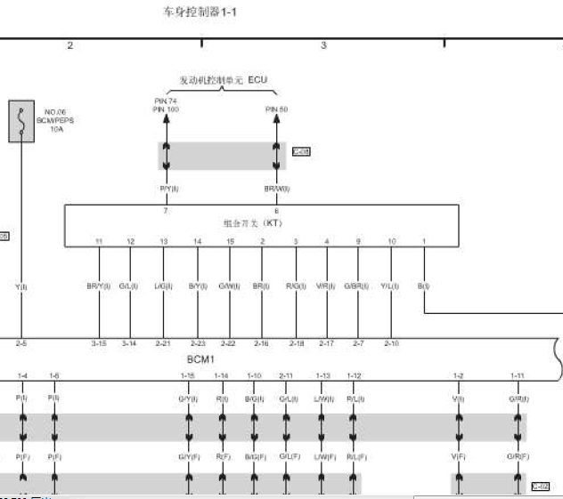 13年红旗H7车身电路图