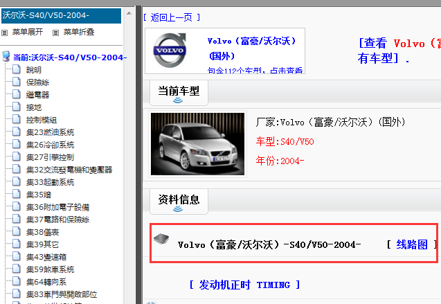 2004年沃尔沃S40/V50电路图