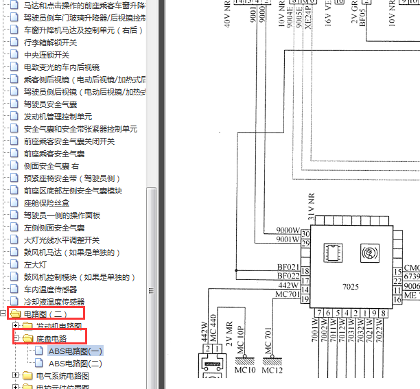 2004-2005年标致307ABS电路图