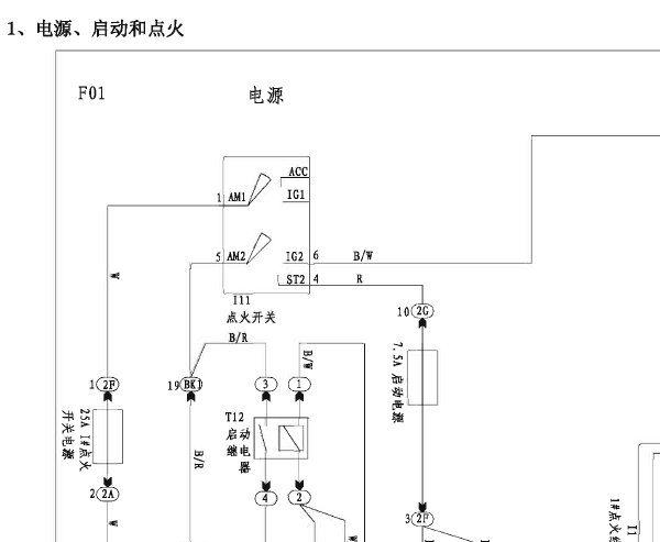 2006年比亚迪F3启动系统电路图