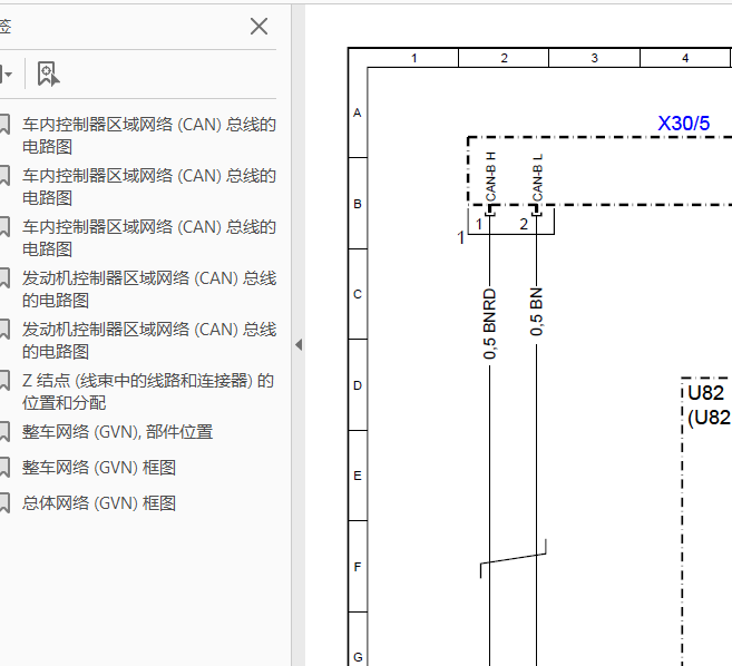 奔驰GL450 CAN线路图