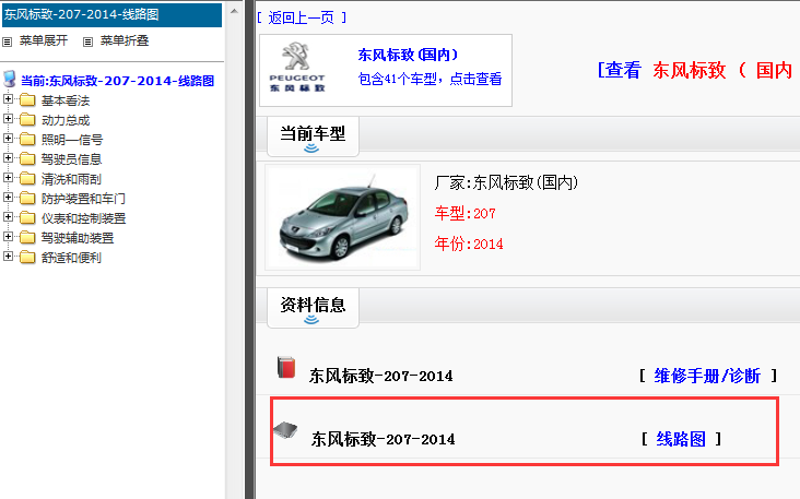 2014年标致207电路图