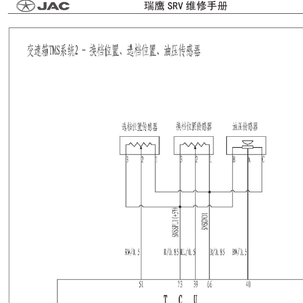 江淮瑞鹰AMT变速箱电路图