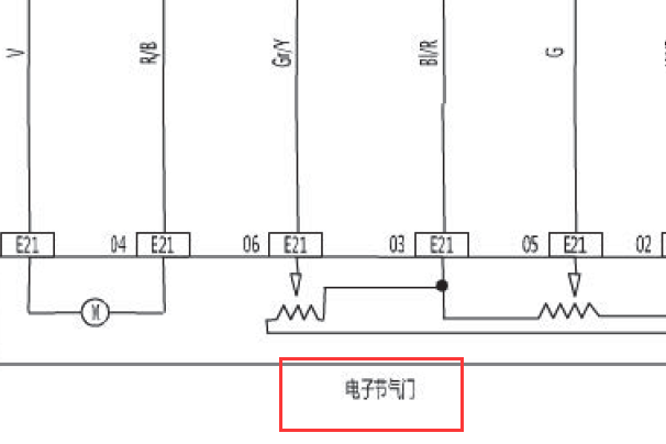 2016年北汽幻速H3F电子节气门电路图