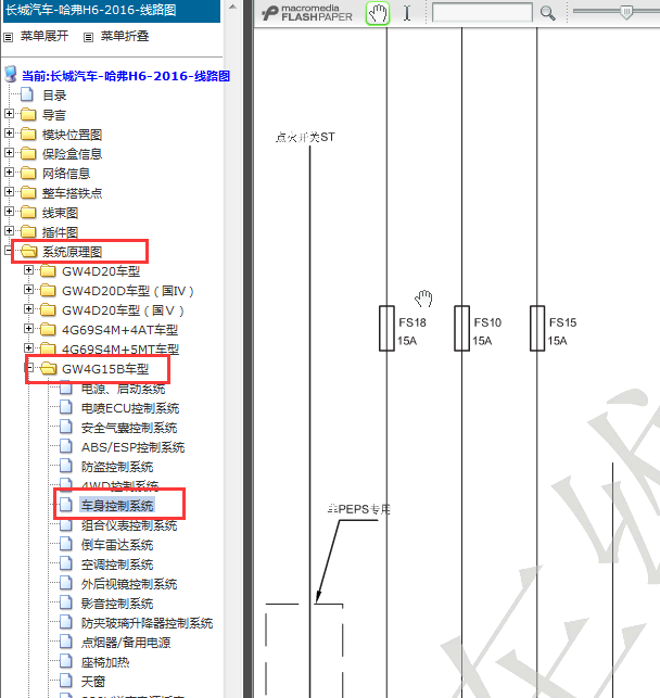 2016年哈弗H6点火开关电路图