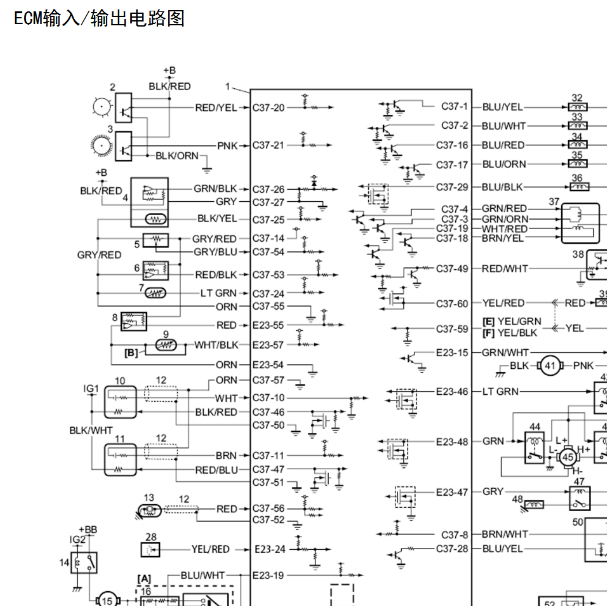 长安铃木雨燕发动机电路图