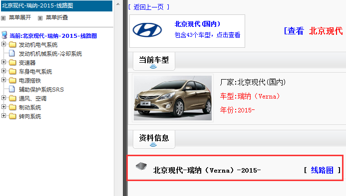 2015年现代瑞纳电路图