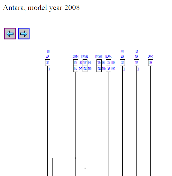 2008年欧宝安德拉ABS电路图