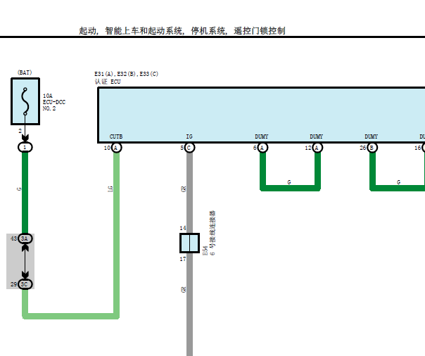 2015-2016年丰田雷凌遥控电路图