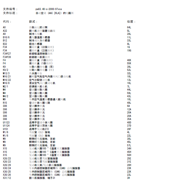 12年奔驰唯雅诺空调线路图