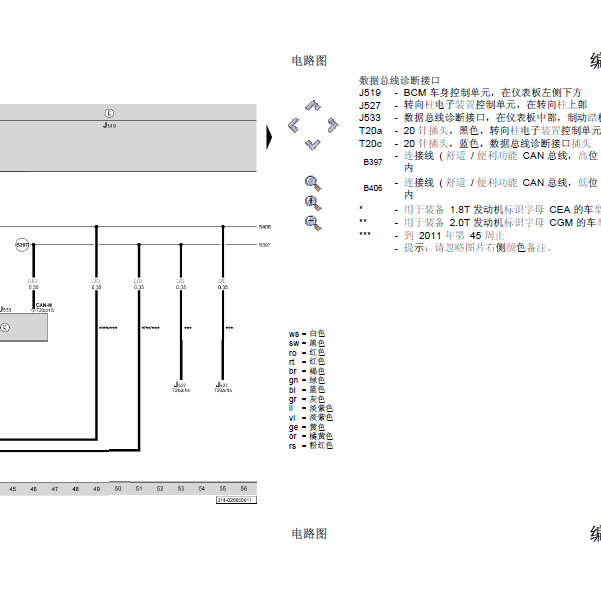 13年斯柯达速派CAN线路图