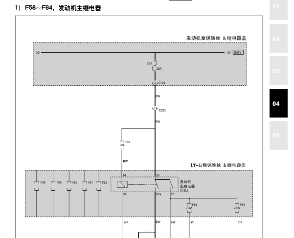 2007年双龙享誉主继电器电路图