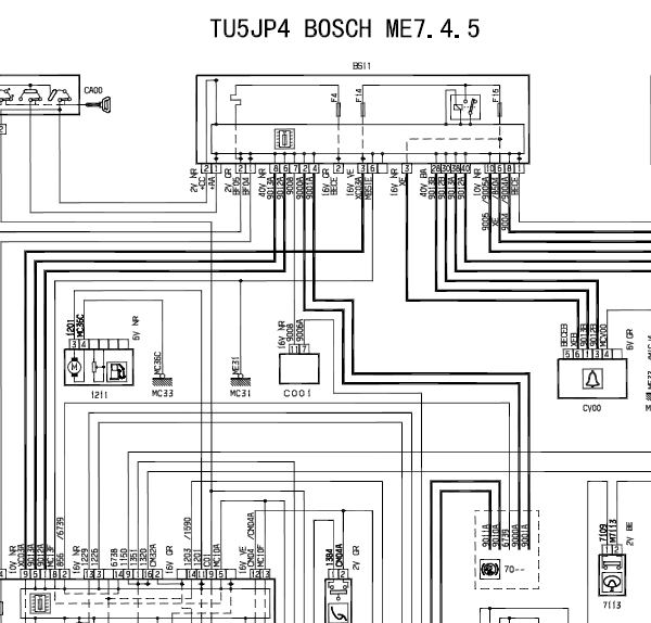 ME7.4.5发动机电控电路图