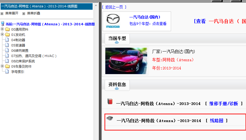 2013-2014年马自达阿特兹