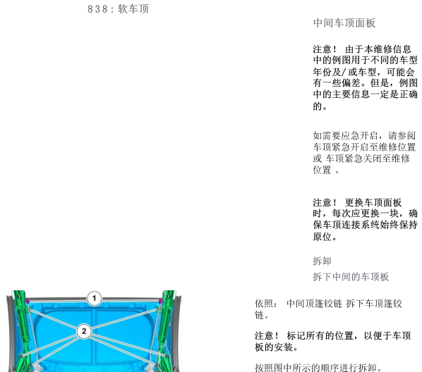 08年沃尔沃C70天窗维修手册