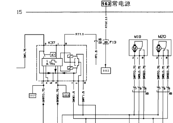2005年雪佛兰赛欧中央门锁电路图