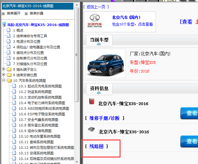 16年北汽绅宝X35电路图