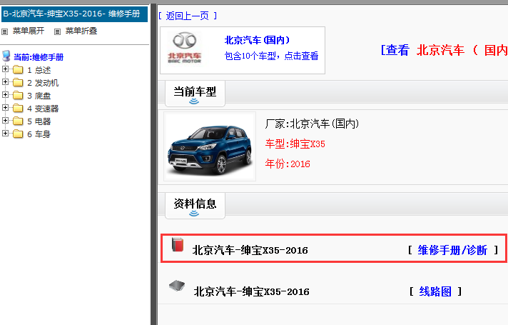 2016年北京绅宝X35维修手册