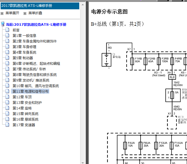 17年凯迪拉克ATS-L保险丝示意图
