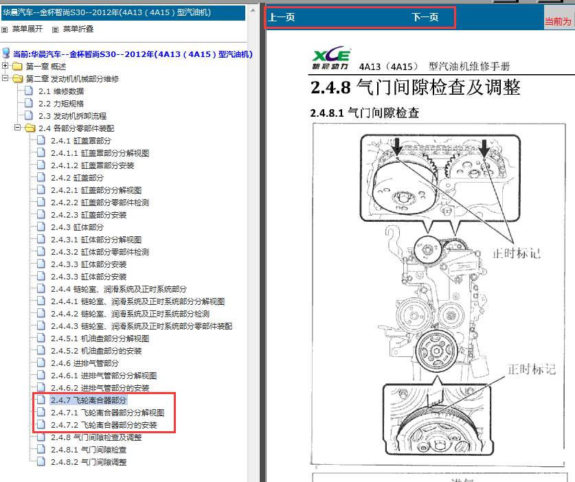 4A15发动机正时标记