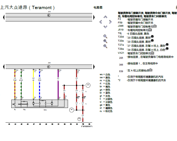 17年大众途昂便捷系统电路图