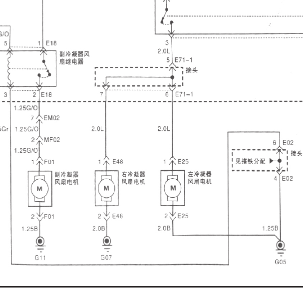 江淮瑞风穿梭风扇电路图