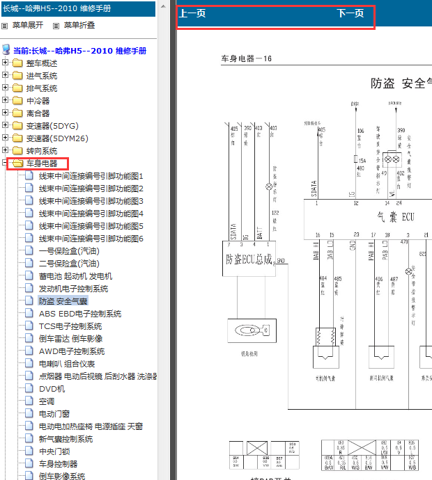 2010年长城哈弗H5电路图