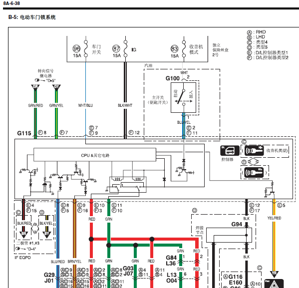 07年铃木吉姆尼门锁电路图
