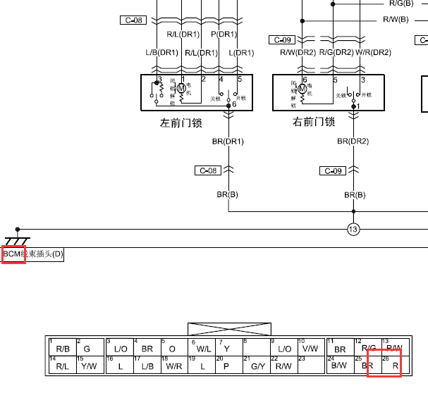 2011年奔腾B50车身电路图