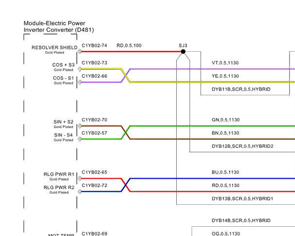 2015年路虎揽胜混动部分电路图