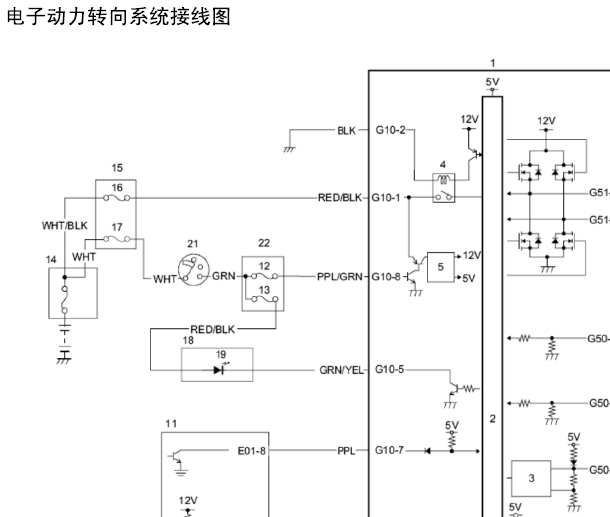 2014年铃木新奥拓转向电路图