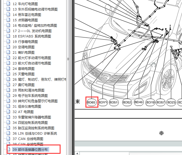 2010-2012年传祺GS5智能钥匙位置