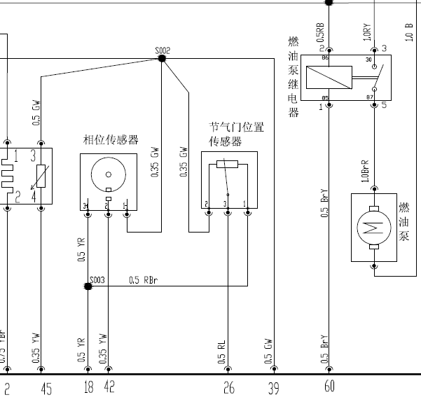 奇瑞旗云SQR477F节气门线路图