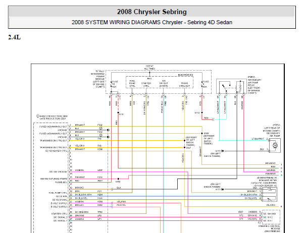 2008年克莱斯勒发动机电路图