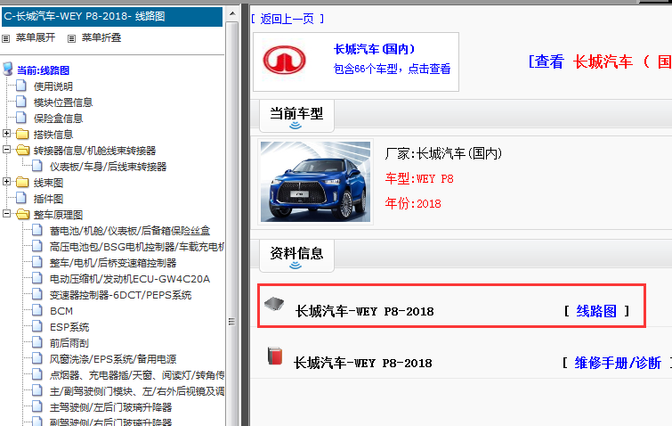 2018年长城汽车WEY P8电路图