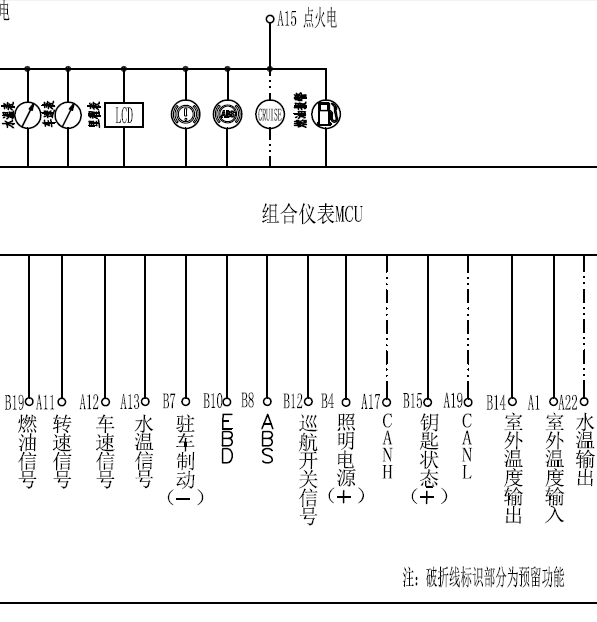 昌河铃木利亚纳水温表线路图