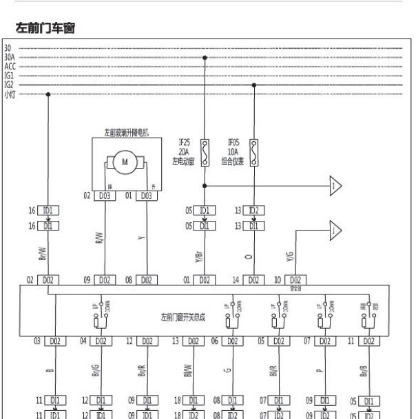 16年幻速H3车窗电路图