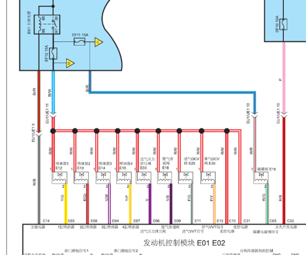 17年比速T5发动机电路图