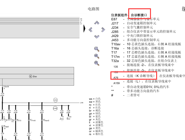02年奥迪A6L诊断K线线路图