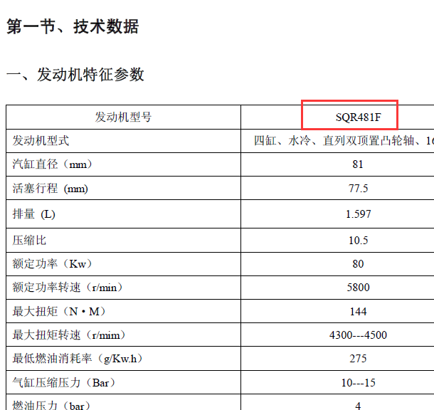 奇瑞481发动机维修手册