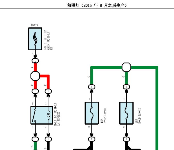 2016年丰田酷路泽灯光电路图