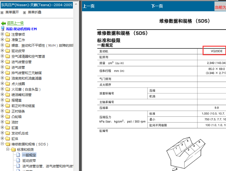 2004-2005年日产天籁发动机针脚