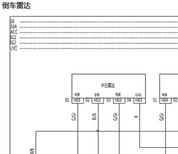 16年幻速S3倒车雷达电路图