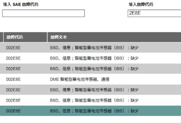 2007年宝马523LI 2E8E故障码