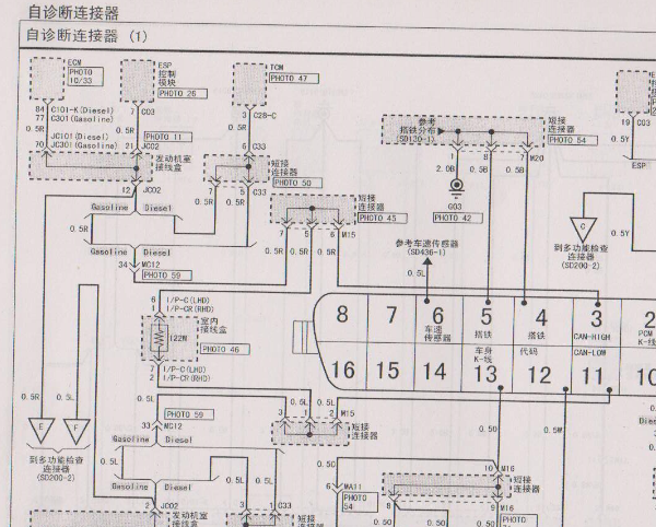 2007年起亚佳乐通信诊断系统电路图