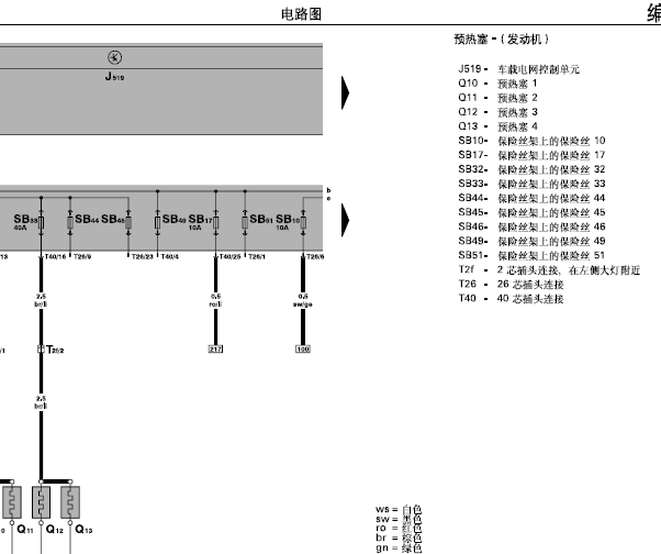 2005年大众开迪发动机电路图