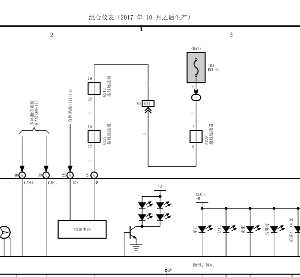 18年酷路泽仪表电路图