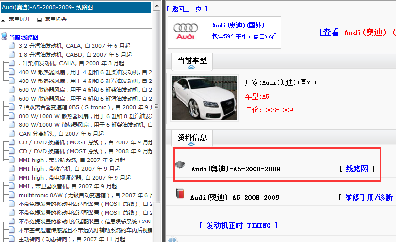 2008-2009年奥迪A5电路图
