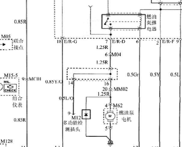 2009年华泰圣达菲发动机电路图