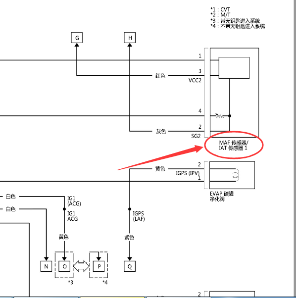 18年本田CRV发动机流量计线路图